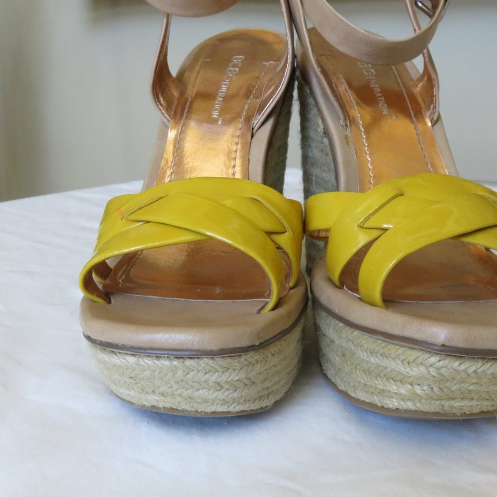 BCBGenetation Lemon glow Wedge Platform Espadrille 7 - Picture 4 of 9